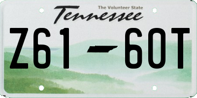 TN license plate Z6160T