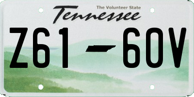 TN license plate Z6160V