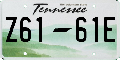 TN license plate Z6161E