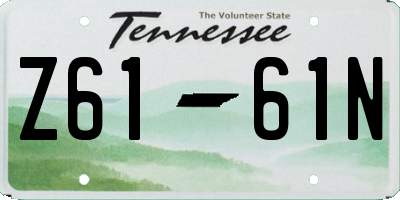 TN license plate Z6161N