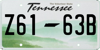 TN license plate Z6163B