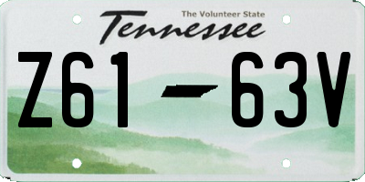 TN license plate Z6163V