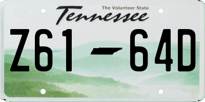 TN license plate Z6164D