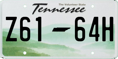 TN license plate Z6164H