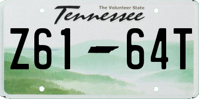 TN license plate Z6164T