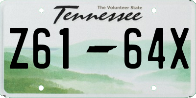 TN license plate Z6164X