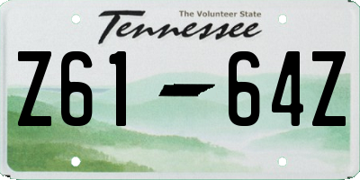 TN license plate Z6164Z