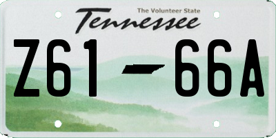 TN license plate Z6166A