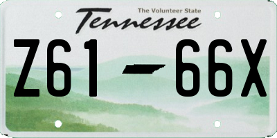 TN license plate Z6166X