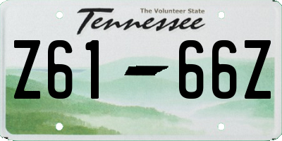 TN license plate Z6166Z