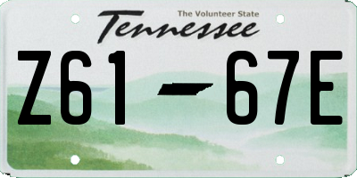 TN license plate Z6167E