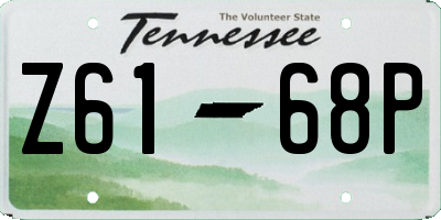TN license plate Z6168P