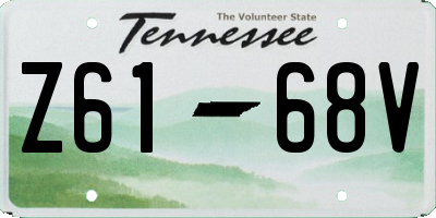 TN license plate Z6168V