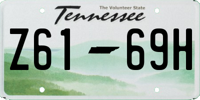 TN license plate Z6169H