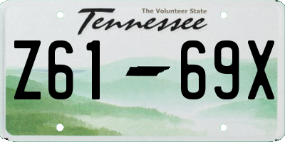 TN license plate Z6169X