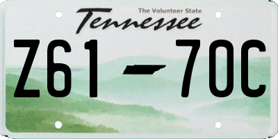 TN license plate Z6170C