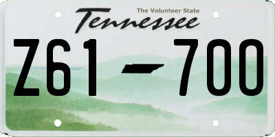 TN license plate Z6170O