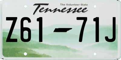 TN license plate Z6171J