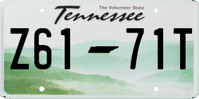 TN license plate Z6171T