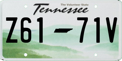 TN license plate Z6171V