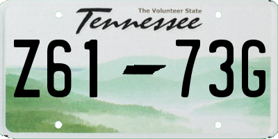 TN license plate Z6173G