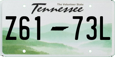 TN license plate Z6173L