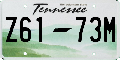 TN license plate Z6173M