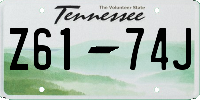 TN license plate Z6174J