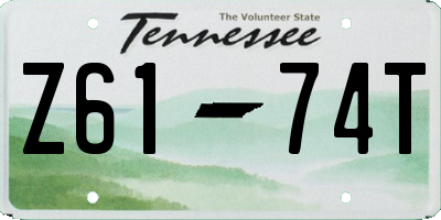 TN license plate Z6174T
