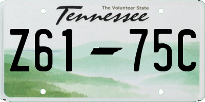 TN license plate Z6175C