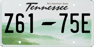 TN license plate Z6175E
