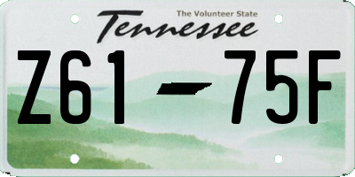 TN license plate Z6175F