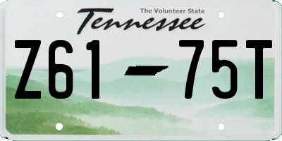 TN license plate Z6175T