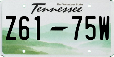 TN license plate Z6175W