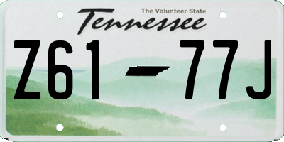TN license plate Z6177J