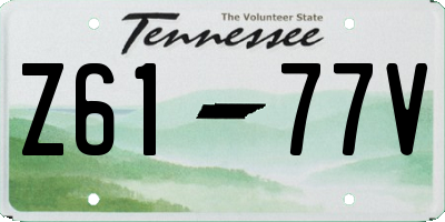 TN license plate Z6177V