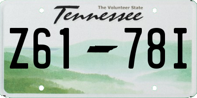 TN license plate Z6178I