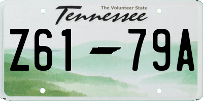 TN license plate Z6179A