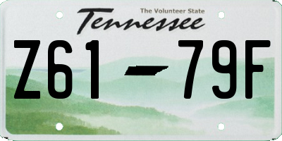TN license plate Z6179F