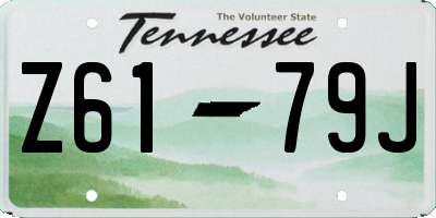 TN license plate Z6179J