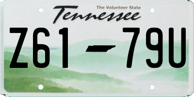 TN license plate Z6179U