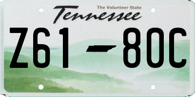 TN license plate Z6180C