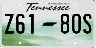 TN license plate Z6180S
