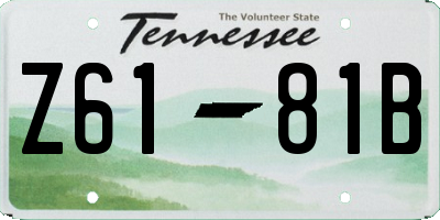 TN license plate Z6181B