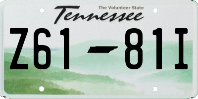 TN license plate Z6181I