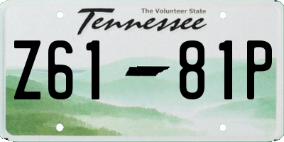 TN license plate Z6181P