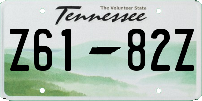 TN license plate Z6182Z
