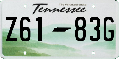 TN license plate Z6183G
