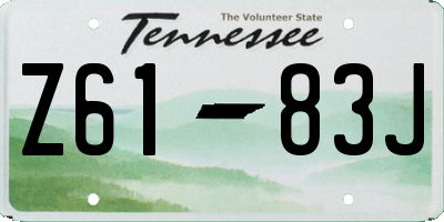 TN license plate Z6183J