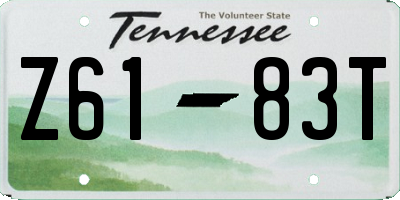 TN license plate Z6183T